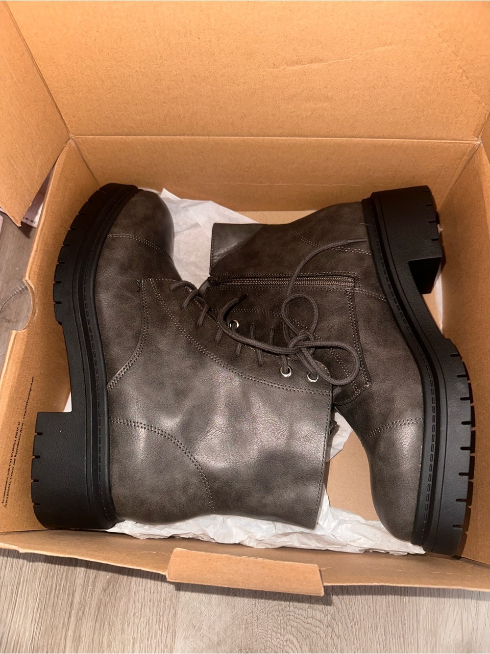 NEW | Combat Boots in Dark Gray